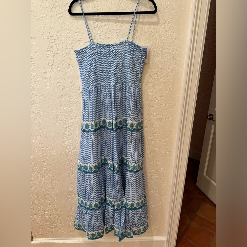 Oliphant spaghetti strap tiered dress